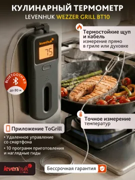 Термометр кулинарный Levenhuk Wezzer Grill BT10, изображение 11