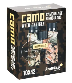 Бинокль камуфляжный Levenhuk Camo 10x42 с сеткой, изображение 14
