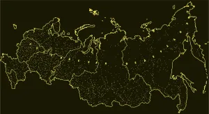 Карта Российской Федерации, светящаяся в темноте, настенная, сувенирное издание, в тубусе, изображение 4
