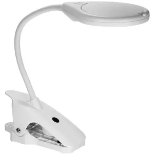 Лупа Kromatech настольная 2/6х, 120/23 мм, с прищепкой и подсветкой (8 LED) BC120C, изображение 3