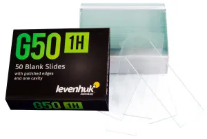 Стекла предметные с лункой Levenhuk G50 1H, 50 шт., изображение 2