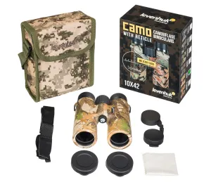 Бинокль камуфляжный Levenhuk Camo 10x42 с сеткой, изображение 5