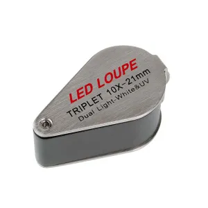 Лупа складная Veber 10х, 21 мм, с подсветкой (7802), изображение 2