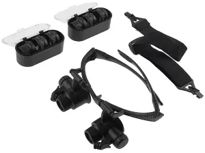 Лупа-очки Veber 10x/15x/20x/25x, с подсветкой (9892G), изображение 3